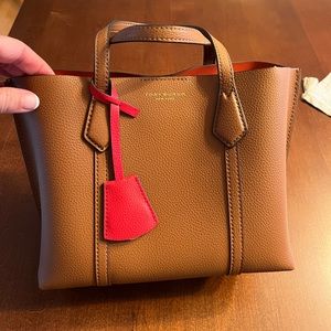 Stunning Tory Burch Perry Small Triple Compartment Tote. NWT. Never carried.